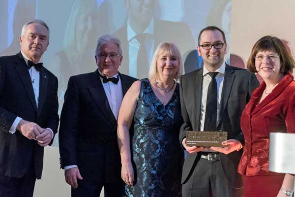 In March, Caerphilly Observer won Independent Community News Service of the Year for the second time since editor Richard Gurner (second from right) launched the first print edition three years ago.