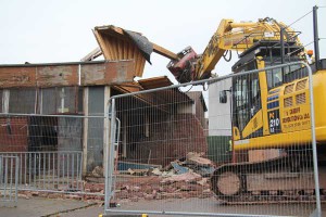 NEW BEGINNINGS: Demolition of the old community centre begins