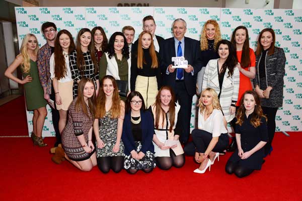 THAT'S A WRAP: Pupils from Rhymney Comprehensive School and their award for Best Animation by 13s and Over