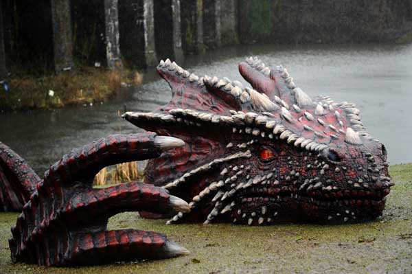 The Dragon at Caerphilly Castle