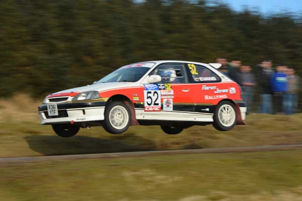 AIRTIME: Aaron Jones and Owen Evans on the Tour of Epynt course. Photo by Mike Frayne.