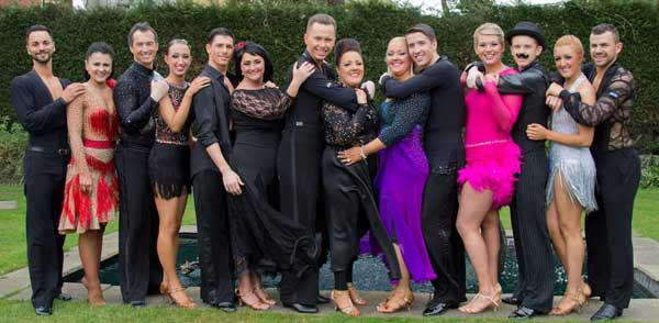 CHA-CHA-CHA: The dancers and partners in their Strictly Come Dancing costumes