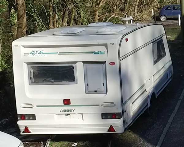 The two berth ABI GTS 212 Vogue caravan which was stolen from Treowen on Sunday April 3