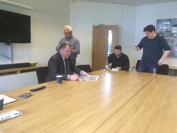 Plaid Cymru's Assembly candidate for Caerphilly, Lindsay Whittle spoke to small business owners ahead of May's election