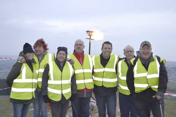  Chris Evans MP with representatives from Risca Town Council and The Twmbarlwm Society