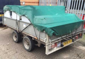 The trailer which was stolen from Albany Road, Blackwood