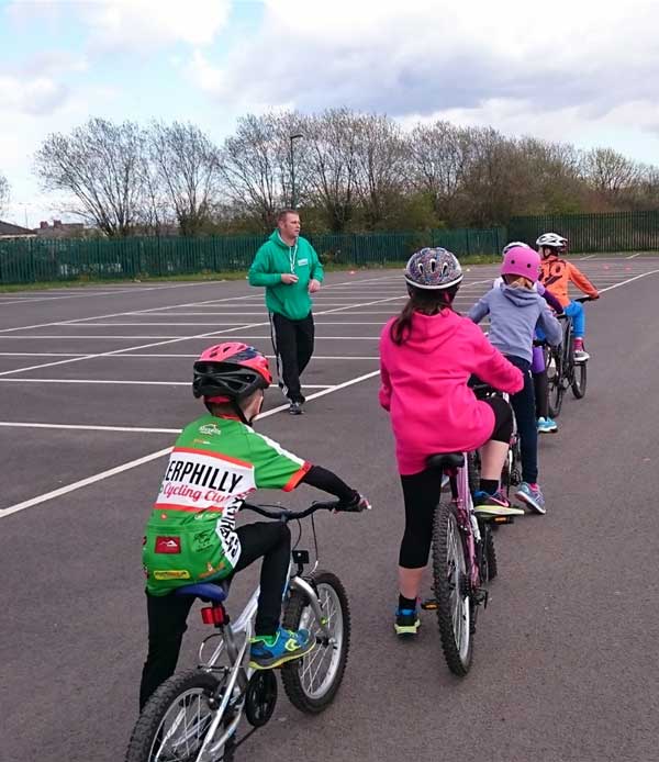 Caerphilly Cycling Club will coach children in techniques of road cycling