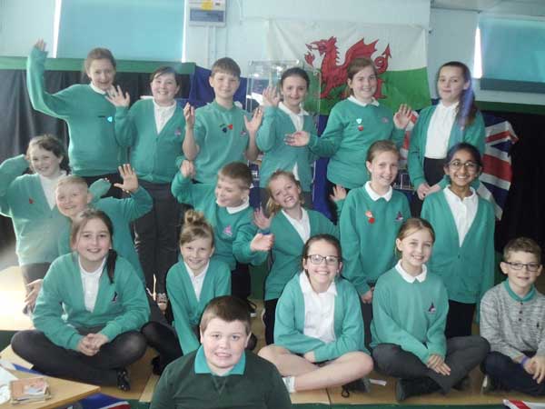 Year 5 and 6 pupils at Tyn y Wern Primary School