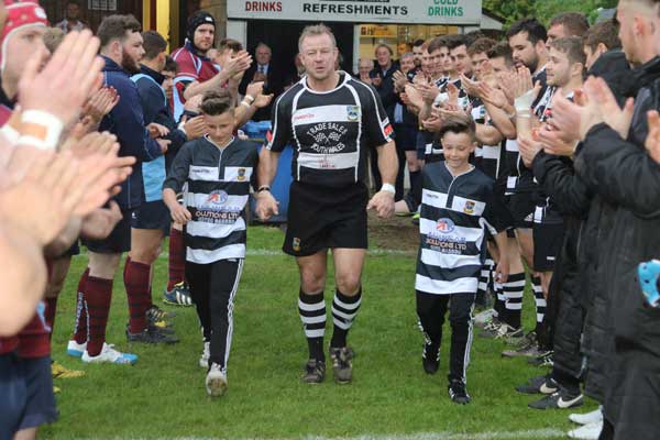 HONOURED: Deri Mattravers played a half for both sides in his testimonial match