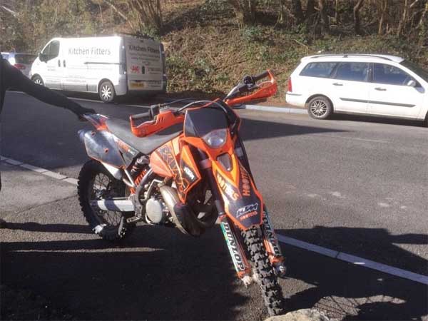 The Enduro motorbike was stolen from Thorn Avenue, Newbridge