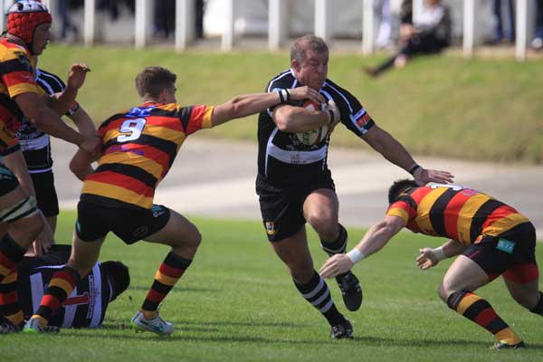 Deri Mattravers in action for Bedwas earlier this season