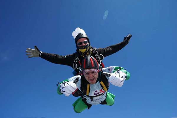 Ross Mason-Price took on the skydive to mark National Autism Awareness Month