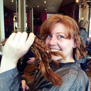 AFTER: Rebecca donated ten inches of her hair to charity