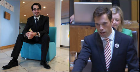 PRAISE: Ken Skates AM, right, has praised Welsh ICE and its Chief Executive Gareth Jones, left