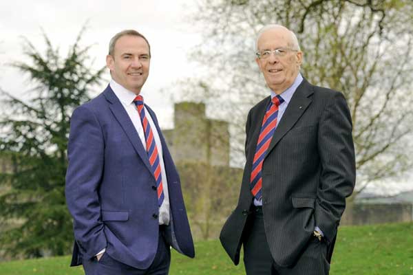 FAMILY-TIES: Thomas Carroll Group’s new Chief Executive Rhys Thomas, left, with father and co-founder Evan Thomas