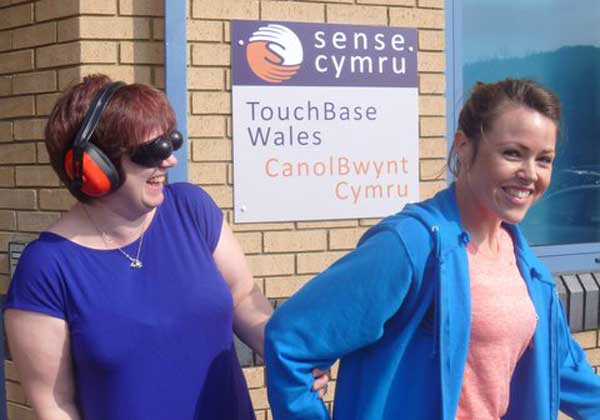 TAKE MY HAND: Zoe Hamonda (L) is taking on the Cardiff half-marathon with guide Gemma