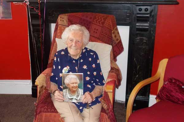 CARD FROM THE QUEEN: Eva Bram celebrated her 100th birthday recently