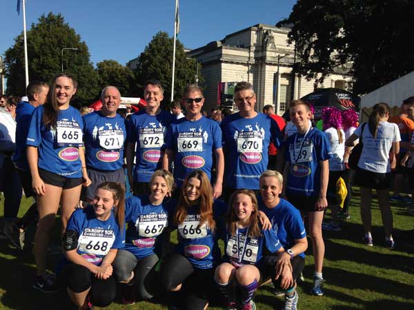 LIMBERING UP: The James family team in 2015