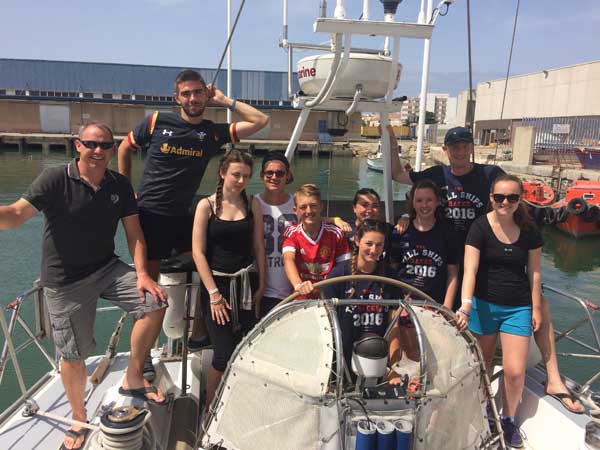 HARBOURED: Pupils sailed 320 miles from Portugal to Spain