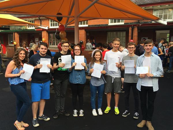 Students at St Martins School celebrate their 2016 GCSE results