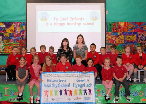 AWARDED: Ty Isaf Infants and Nursery School pupils and staff have embraced the health drive