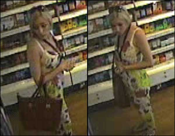 Police would like to speak to this woman following a theft at Lloyds Pharmacy, Ystrad Mynach
