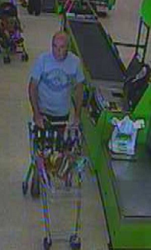 Police are looking to identify this man in connection with the theft of alcohol from ASDA in Blackwood