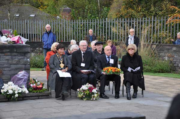 MEMORIAL: Mayor of Merthyr Tydfil County Borough Council, Cllr Margaret Davies, attended the service at the Welsh National Mining Memorial, Senghenydd. Photos kindly provided by David Bowen.