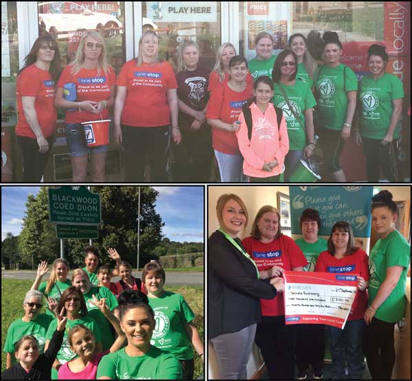 SUPPORT: One Stop employees raised over £3,000 for Velindre