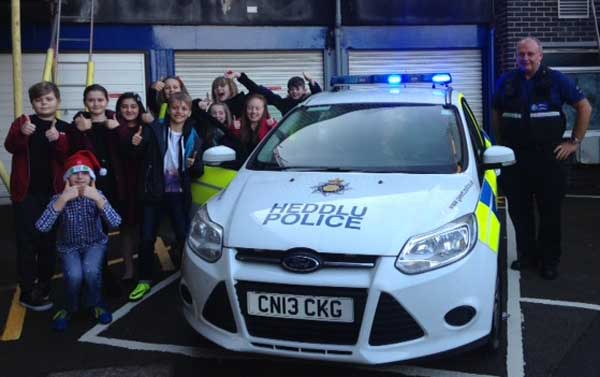 Libanus Primary School pupils visit Gwent Police's Blackwood station