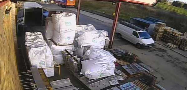 Police are searching for the drivers of this van after the theft at Hawtin Industrial Estate, Blackwood