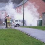 Firefighters were called to Bluebell View Estate in Llanbradach