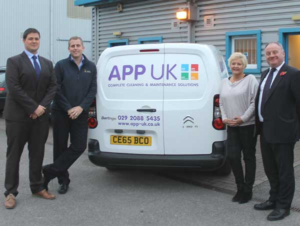 (From left) Matt Brown, Head of Social Investment at WCVA; Matthew Cole, Managing Director of Gofal Enterprises; Julie Nobes of App UK; and Stephen Galvin of Finance Wales