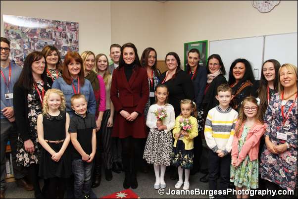 The Duchess of Cambridge met staff and service users at Action for Children's Family Intervention Team in Caerphilly