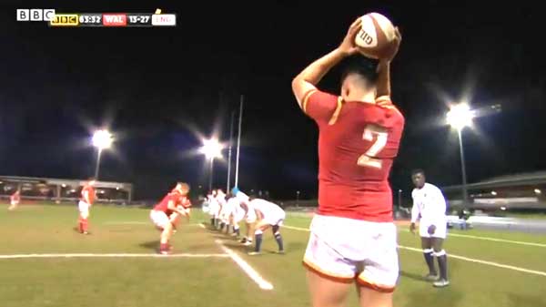 DART: Ellis Shipp throws into the five-metre lineout which led to Christian Coleman’s try