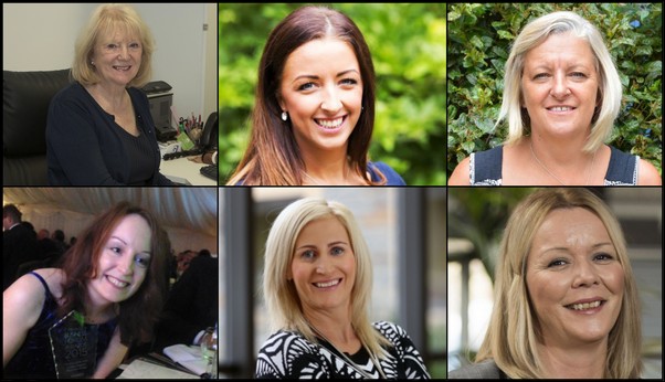 Clockwise from top left: Denise Lovering, Cariann Emanuelli, Mandy Weston, Marsha Ward, Kathryn Morgan, and Liz Morgan