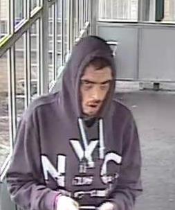 Police are appealing to find this man, who defecated in a train station lift