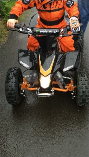 One of the stolen quad bikes