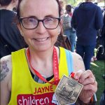 MARATHON: Jayne Jones, finished in 5:28 with Islwyn Runners