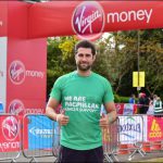 MARATHON: Caerphilly born celebrity, Matt Johnson, ran for MacMillan Cancer Support. Photo by Joanne Davidson