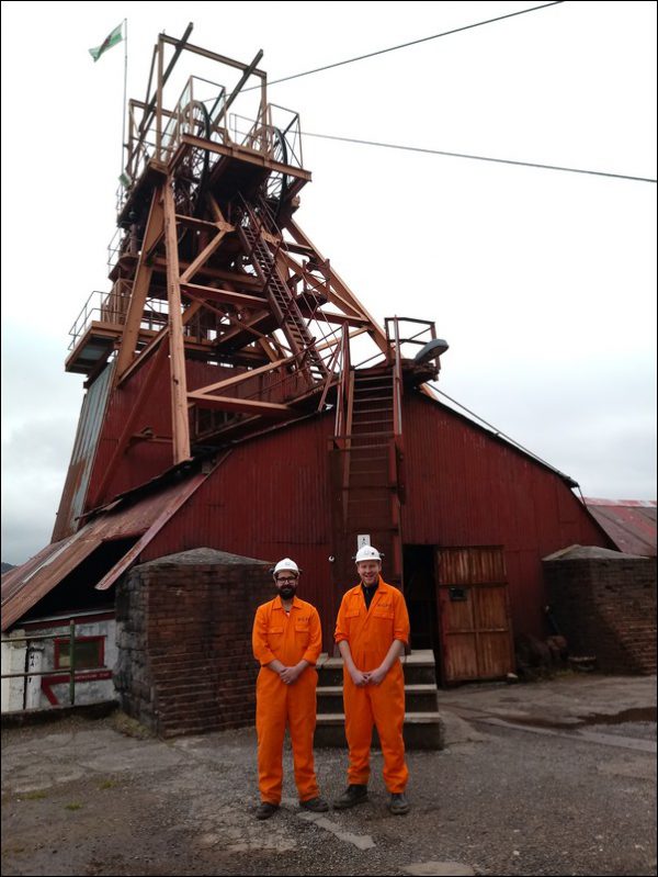 ON THE JOB: Ben Monro, right, at the Big Pit Coal Museum