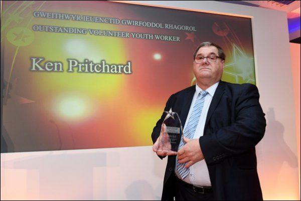 Ken Pritchard from Ystrad Mynach was recognised for his dedication to youth work