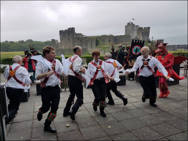 Residents in Caerphilly, Hengoed and Nelson were treated to morris dances