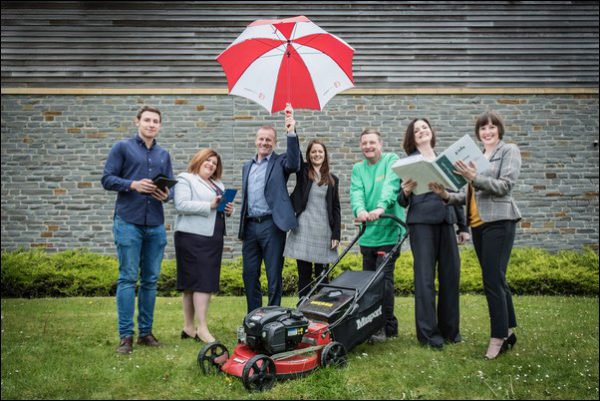NEW VENTURES: From left, Tom Burris Brainstorm Education, Justine Williams Data Root Solutions, Martin Palmer UK Steel Enterprise, Claire Vokes Caerphilly County Borough Council, Peter Thomas Cutting Edge Gardening Services, Ros Protheroe and Rachel Arnold of Panda Education