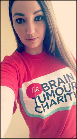 Nadine Davies from Energlyn is raising money for the Brain Tumour Charity