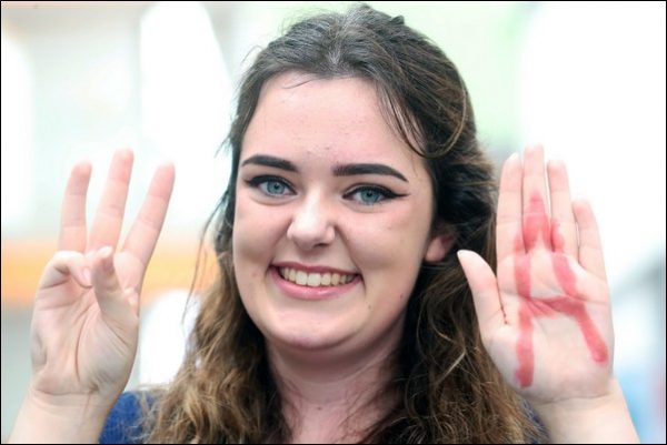 Aoife Elwood attained 3 A grades in her A Levels at Coleg y Cymoedd