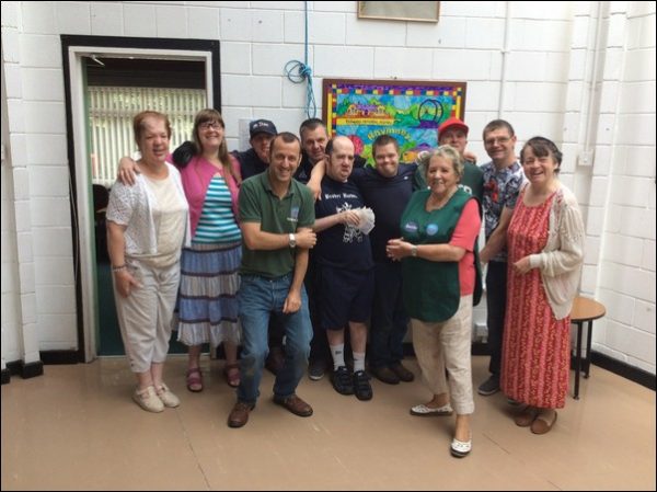 Members of Gwerin Day Service raised £350 for charity Helping Hands