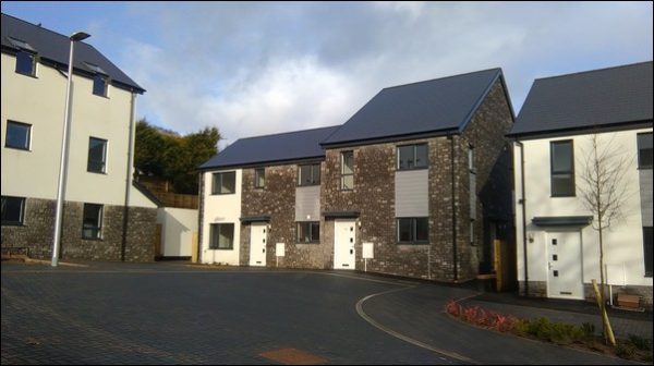 Affordable homes on the Cwrt yr Orsaf development on the site of the former Bargoed Fire Station