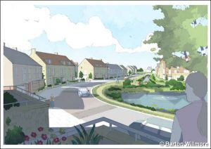 An artist's impression of the proposed development at Caerphilly's Virginia Park Golf Club