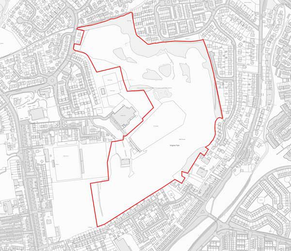 The area of Virginia Park Golf Club that could make way for 350 homes. Pic: Barton Willmore